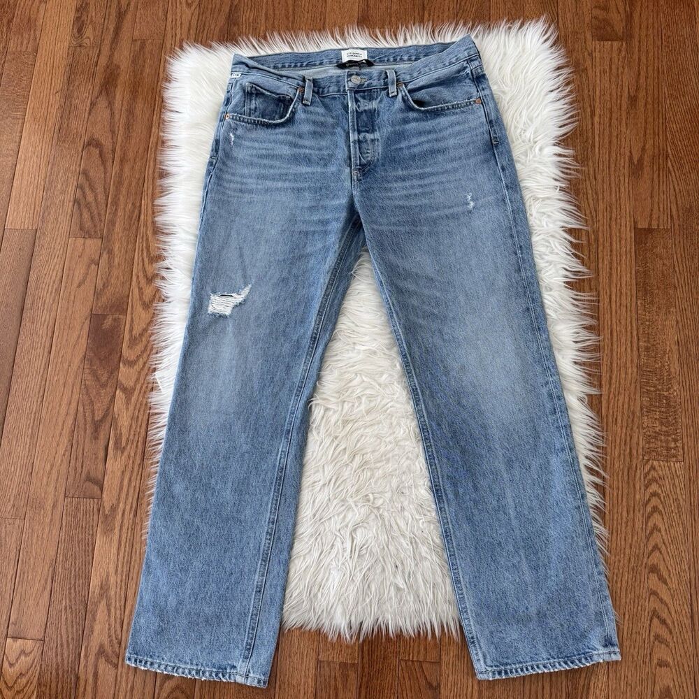 Citizens of Humanity Jeans Women’s 27 Neve Low Slung Relaxed Straight Leg Button